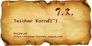 Teicher Kornél névjegykártya